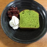 落語喫茶 古々粋亭 - 手作り大和抹茶パウンドケーキ　￥480