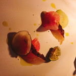 MAIN DINING by THE HOUSE OF PACIFIC - 鯛と３色大根の付け合せ