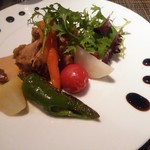 Hitotsu - 上州せせらぎポークのブレゼ　栗のヴルーテと旬菜（２０１６年１１月）