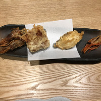 くずし割烹 天ぷら竹の庵 東銀座店 - がす海老・煮穴子・鯛・もち海老