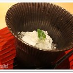 たん焼 松下 - 酢橘シャーベット　モヒートのジュレ