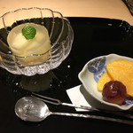 澤いち - デザートも飛び切りの柿とピオーネに梨と洋梨のゼリー(もちろん自家製の甘さ控え目絶品です)