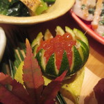 かま田 - ⑧肉が苦手の家内は鴨の代わりにイクラ