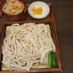 武蔵野うどん 麦わら - 肉付け汁うどんセット８９０円税込み