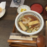 Musashino udon mugiwara - 肉つけ汁うどんセット８９０円税込
