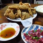 鳥安 - 料理写真:ズリ、から揚げをポン酢で頂く♪