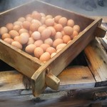 岡本屋 売店 - 地獄蒸しの ゆで卵 1つ 100円 良心的です