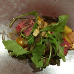 Obase - 黒毛和牛と安納芋のグリル さつまいものソースで(2016年11月夜）