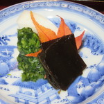 祇園 いわさ起 - 大根はビール漬けとのこと。