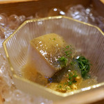 松川 - 島根あわび、淡路のうに、アワビの煮汁のジュレ