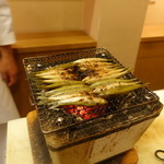 旬席 鈴江 - モロコの炭火焼き