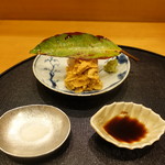 鯛とウニのお造り