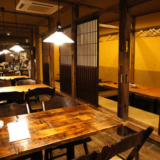 The private room with a sunken kotatsu can accommodate up to 24 people!