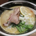 Memba Hamatora - 鮭カマ出汁そば（麺）檸檬風味