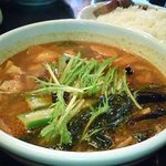 gopのアナグラ - アスパラと鶏肉と千切り大根とわかめの夏スープ(1,250円)