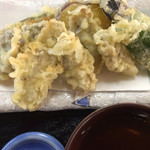 活魚ニューこのり - 牡蠣の天ぷら。あつあつ。