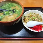 みそ膳 らｰめん前門屋 - 札幌味噌ラーメン 半チャンセット @750円