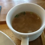 畠瀬本店食品部 - スープ：週替わりランチセット（ハヤシオムライス）（ランチパスポートver）