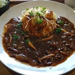 畠瀬本店食品部 - ハヤシオムライス：週替わりランチセット（ハヤシオムライス）（ランチパスポートver）