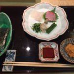 はらまさ - 金目鯛とヒラメの刺身