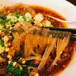 大明担担麺 - 麺は春雨でかなりヘルシー♡モッチリした感じで食べ応えもしっかりありいいですね～