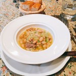 ラ スフォリーナ - トリッパと豆の煮込み 2016年11月