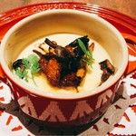 ル ボークープ - キノコの冷製ロワイヤル キノコとフォアグラのソテ　2016-11