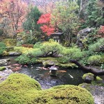 芹生 - お部屋の窓のすぐ外の中庭。鯉が泳いでいます♪