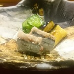 野彩屋プリミティブ - 秋刀魚丸ごとの出汁を減圧処理した秋刀魚と茄子