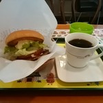 モスバーガー - モーニング野菜バーガー_ドリンクセット