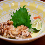 メリメロ亭 - 真鱈の白子、モンゴル岩塩焼き２コ