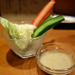 炭焼 ちきんかばぶ - 野菜と特製ドレッシング