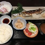 花わさび - 本日の焼魚膳　さんま塩焼き201610