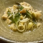 野彩屋プリミティブ - 鴨と葱の焦がし10割蕎麦