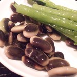 銀座 真田 - くらかけ豆と野沢菜