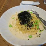 ココノハ - 【2016.11.27】蒸し鶏と枝豆の白味噌クリームパスタ