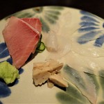 蕎麦ひら井 - ぶりトロとかわはぎ