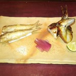 りょうりや 御旅屋 - 琵琶湖もろこ　と　子持ち鮎若狭焼