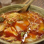 満天 - 大辛固麺  スープが真っ赤です(´-﹏-`；)