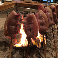 柳家 - 猪ロース 焼けてきましたよ～