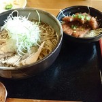 そば処 萬乃助 - 肉セット大盛り(肉そば&ソースカツ丼)