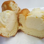 エシレ・マルシェ オ ブール - 【2016.11】オムレット・ブール(カット断面)クリームたっぷりです♪