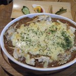 カフェわら - 今日だけカレーセット（焼きカレー）@1,000＋中盛@200