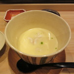 鮨 十兵衛 - 真鱈の白子の茶碗蒸し
