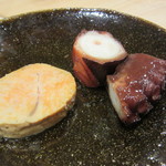 鮨 十兵衛 - アン肝　＆　マダコの煮物