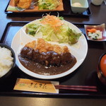 かつ屋まんてん - デミソースかつ定食（ロース肉）1400円