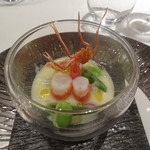 車海老と酸味をつけたオリーブオイル