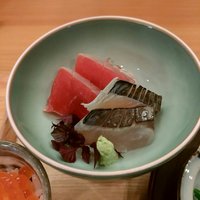 八百亀 - お造り2種 サゴシ炙り・まぐろ炙り（ランチメニュー）