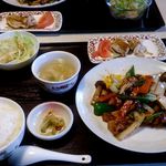 中国菜館 花梨 - Aランチ　豚肉と野菜の味噌炒め