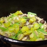 御料理 光安 - ◆秋の実ご飯
      これも何度か頂いている秋の定番の炊き込みご飯。
